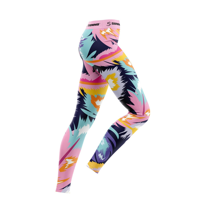 Vibrant Quill Compression Pants For Women - Summo Sports