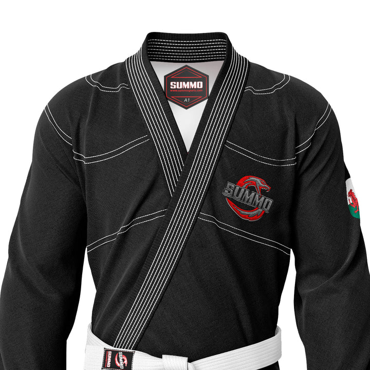 Wales Black Sublimation Brazilian Jiu Jitsu Gi (BJJ GI) - Summo Sports