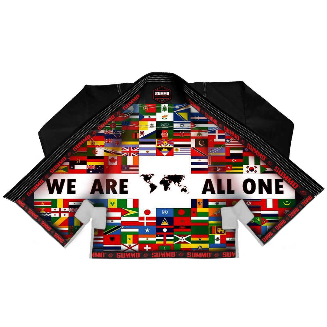 We Are All One Black Sublimation Brazilian Jiu Jitsu Gi (BJJ GI) - Summo Sports