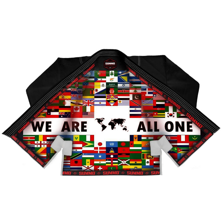 We Are All One Black Sublimation Brazilian Jiu Jitsu Gi (BJJ GI) - Summo Sports