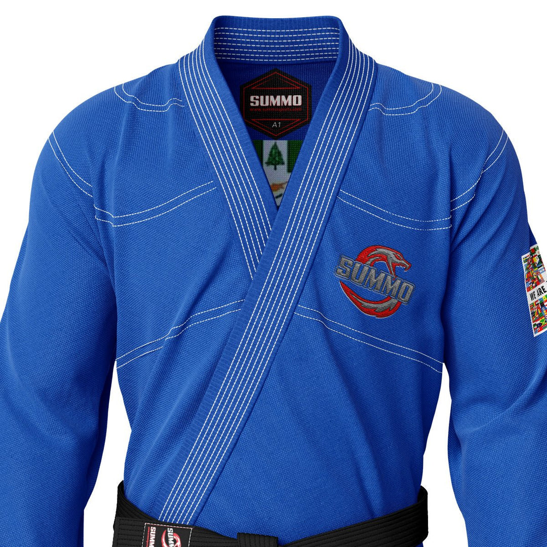 We Are All One Blue Sublimation Brazilian Jiu Jitsu Gi (BJJ GI) - Summo Sports