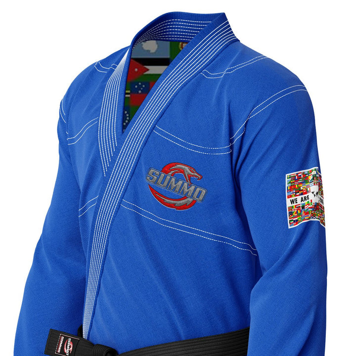 We Are All One Blue Sublimation Brazilian Jiu Jitsu Gi (BJJ GI) - Summo Sports