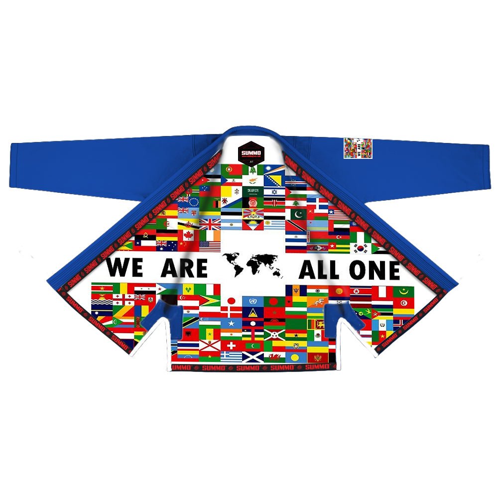 We Are All One Blue Sublimation Brazilian Jiu Jitsu Gi (BJJ GI) - Summo Sports