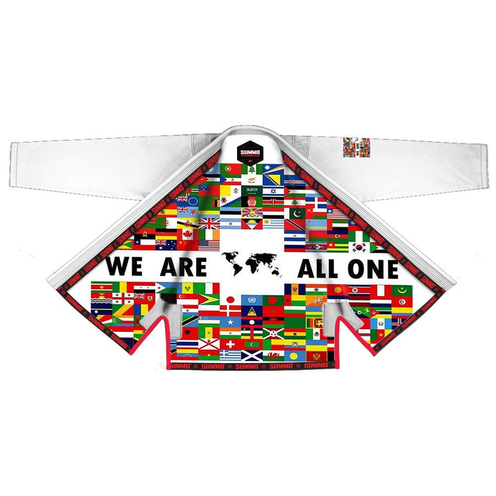 We Are All One White Sublimation Brazilian Jiu Jitsu Gi (BJJ GI) - Summo Sports