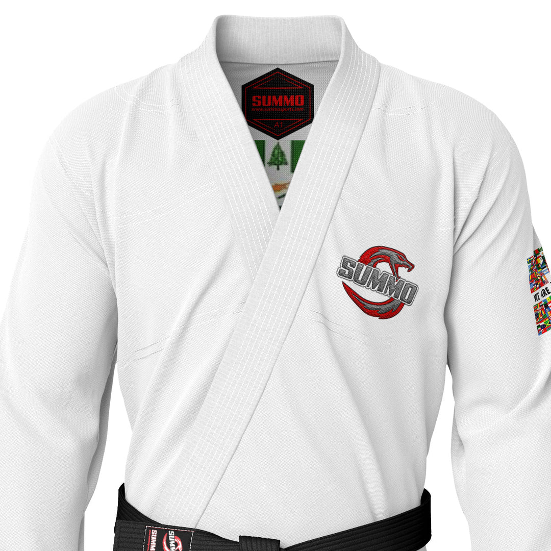 We Are All One White Sublimation Brazilian Jiu Jitsu Gi (BJJ GI) - Summo Sports