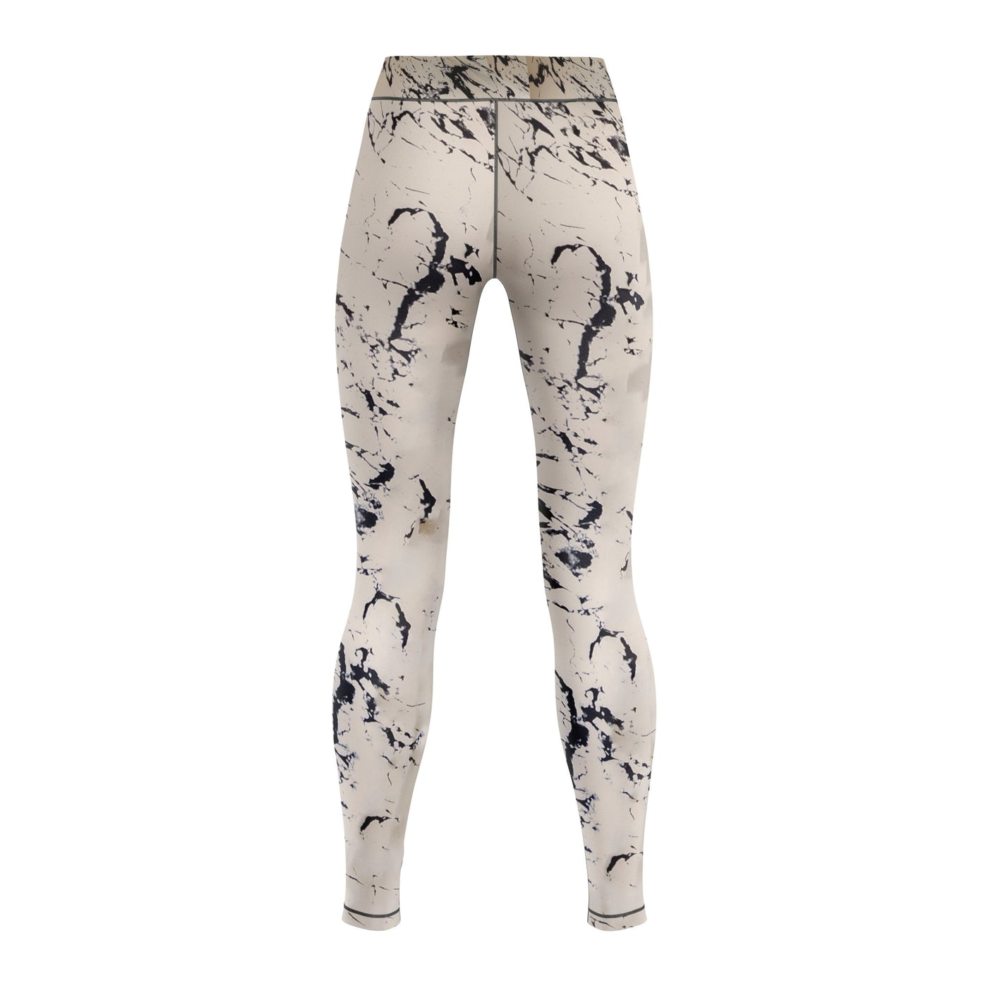 White Marble Compression Pants For Women - Summo Sports