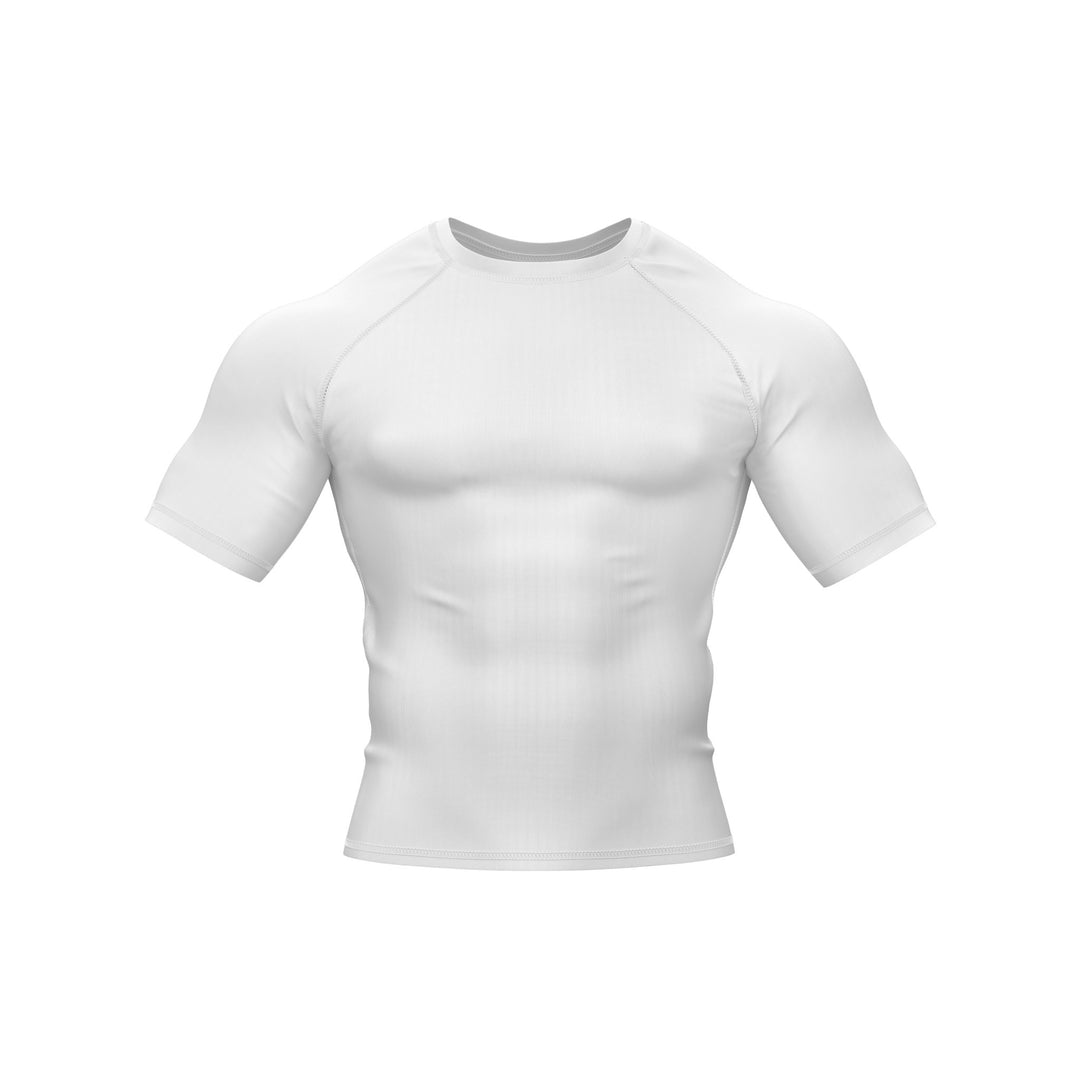 White with White Sleeves Ranked Rashguard - Summo Sports