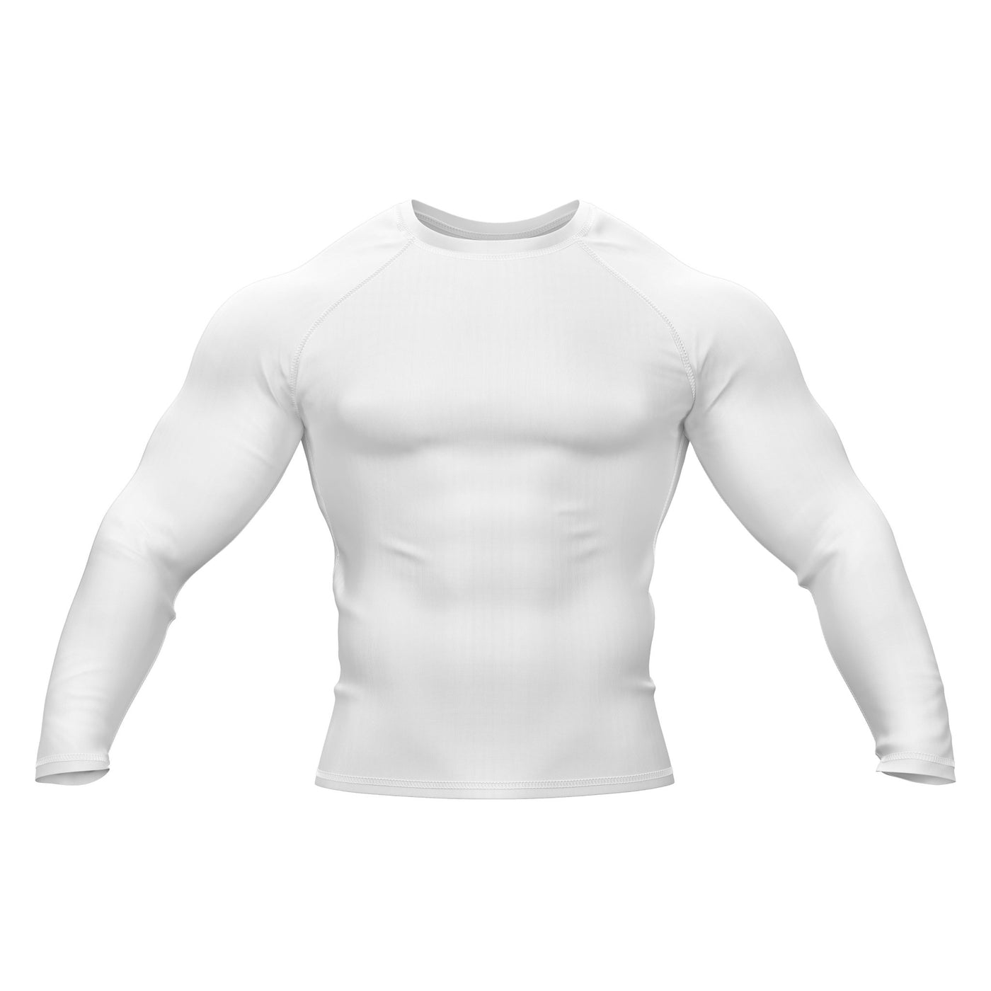 White with White Sleeves Ranked Rashguard - Summo Sports