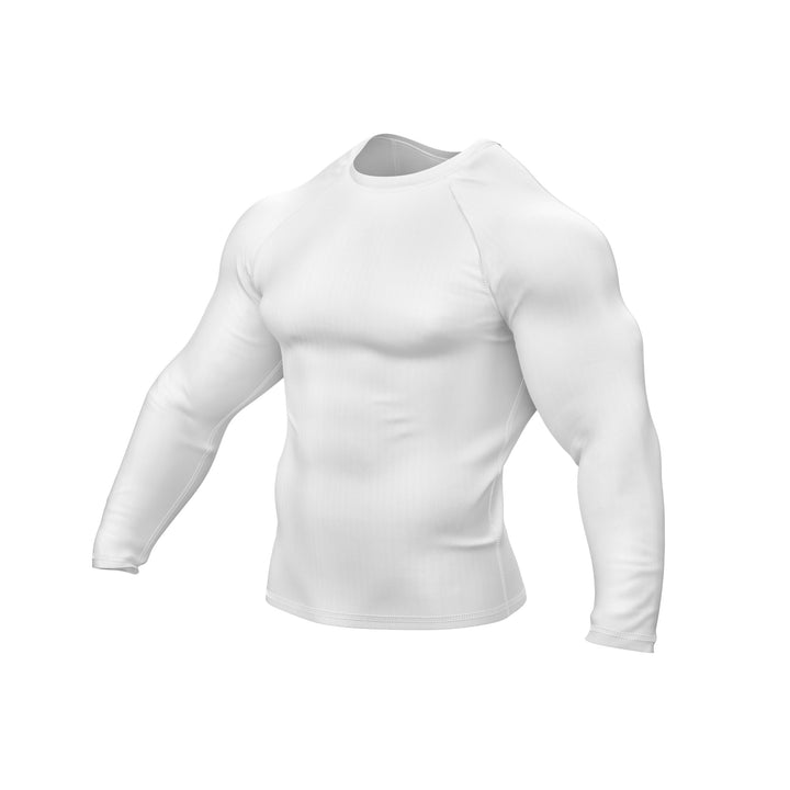 White with White Sleeves Ranked Rashguard - Summo Sports