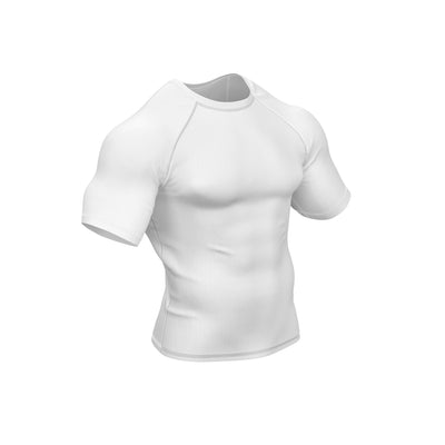 White with White Sleeves Ranked Rashguard - Summo Sports